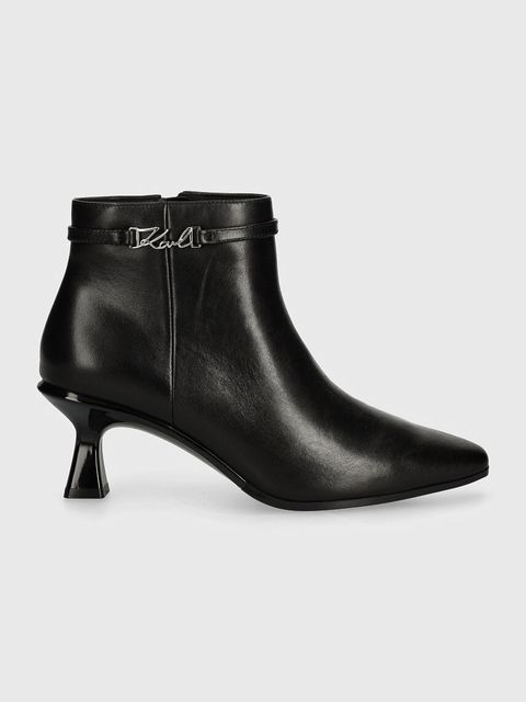 Karl Lagerfeld botki PANACHE damskie kolor czarny na szpilce KL30854