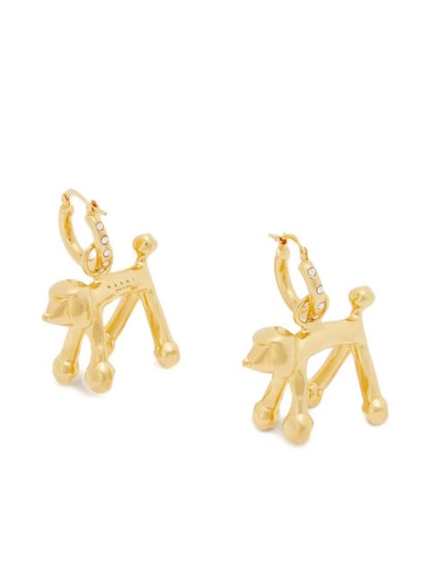 Marni dog-motif earrings - Gold