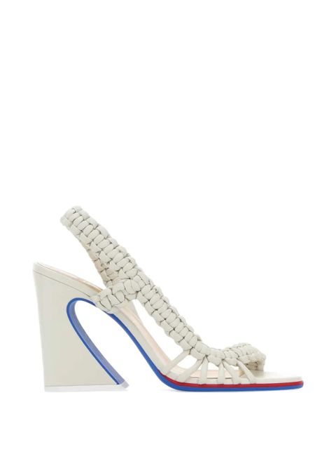 FENDI Arc braided leather sandals - White - zdjęcie produktu nr 1