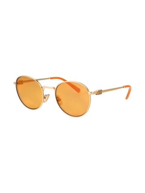 Miu Miu Eyewear round-frame sunglasses - Gold - zdjęcie produktu nr 2