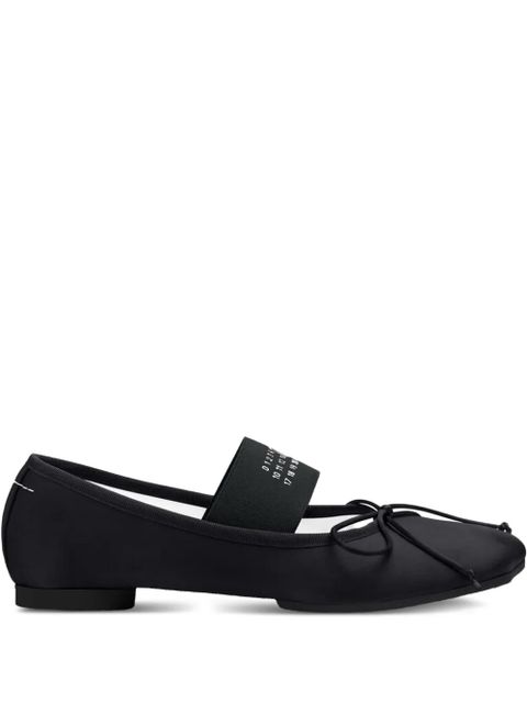MM6 Maison Margiela strap-detail ballet flats - Black - zdjęcie produktu nr 1