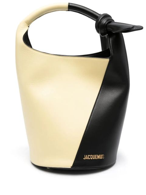 Jacquemus Le Petit Tourni leather bucket bag - Yellow - zdjęcie produktu nr 1