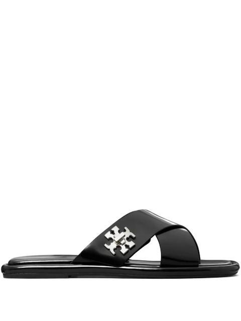 Tory Burch leather slides - Black - zdjęcie produktu nr 1