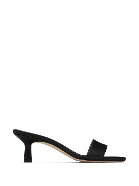 Aeyde square-toe leather sandals - Black - zdjęcie produktu nr 1