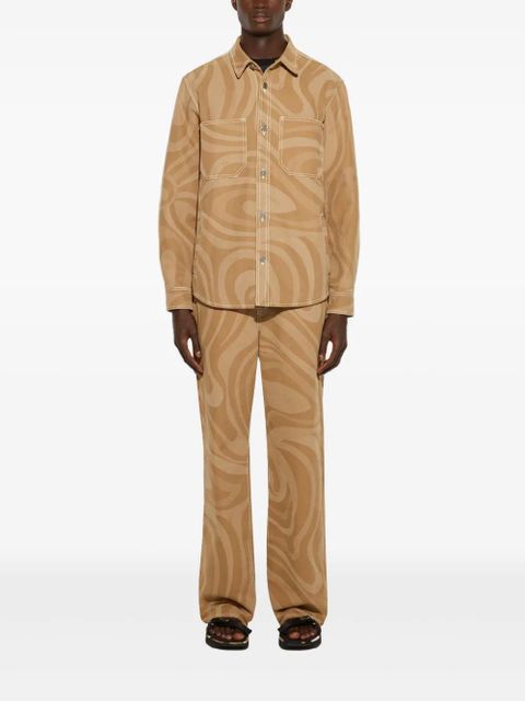 PUCCI cotton shirt jacket - Brown