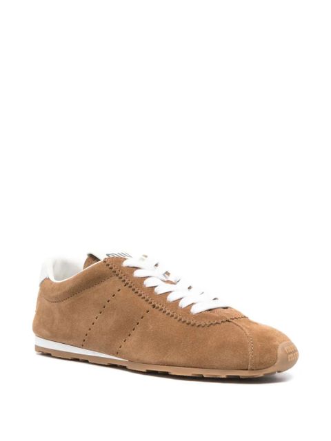 Miu Miu Plume suede sneakers - Brown