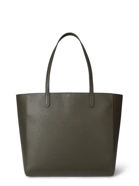 Lauren Ralph Lauren torebka skórzana kolor zielony 431960183