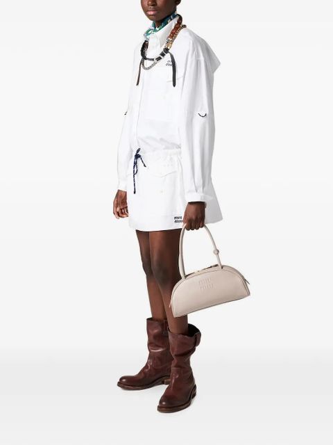 Miu Miu Beau leather shoulder bag - Grey - zdjęcie produktu nr 2