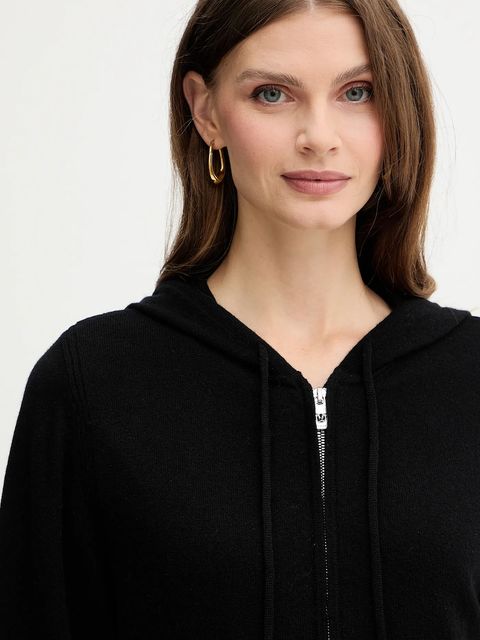 Pinko kardigan wełniany damski kolor czarny lekki 105491 A2Q9