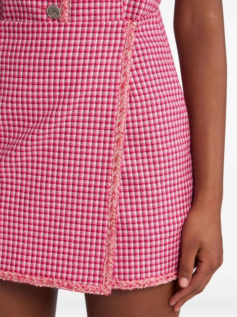 ETRO micro-check mini skirt - Red
