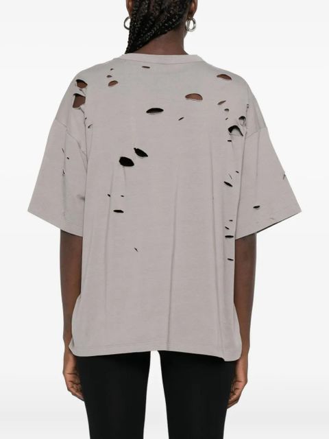 AREA embellished distressed T-shirt - Grey