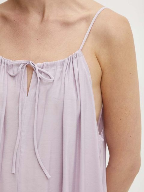 Answear.LAB sukienka kolor fioletowy maxi oversize