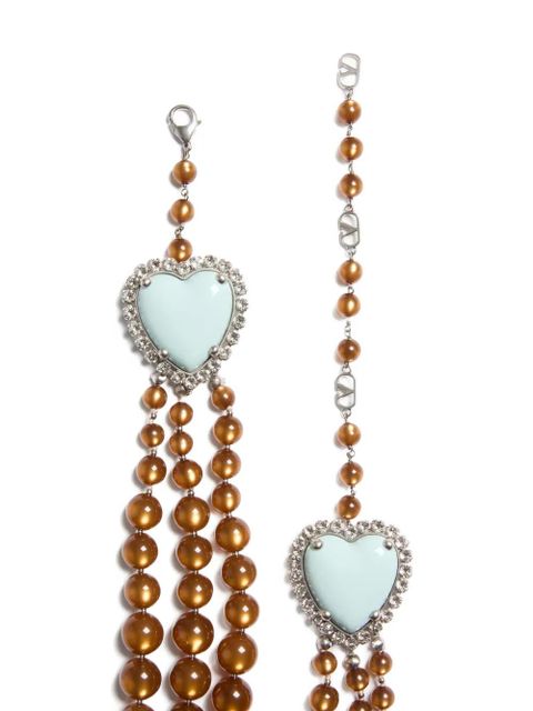 Valentino Garavani Coeur Hyperbole heart-motif necklace - Silver