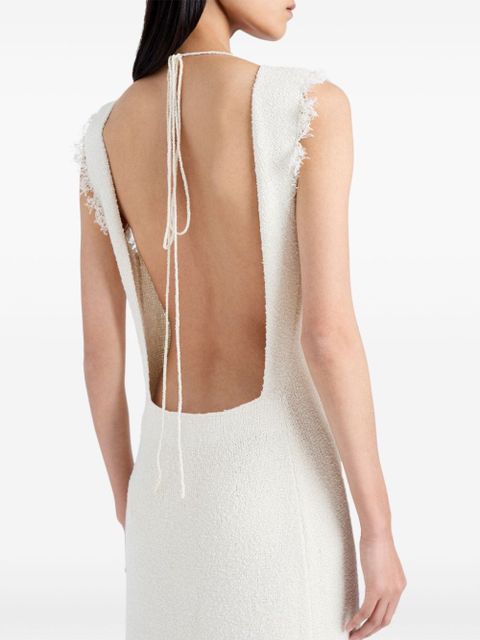 Proenza Schouler Silvia open-back bouclé dress - White