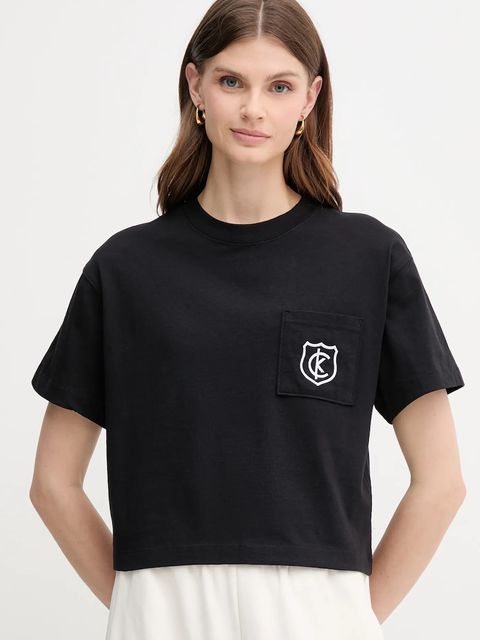 Calvin Klein Jeans t-shirt bawełniany damski kolor czarny LV047B847G - zdjęcie produktu nr 1