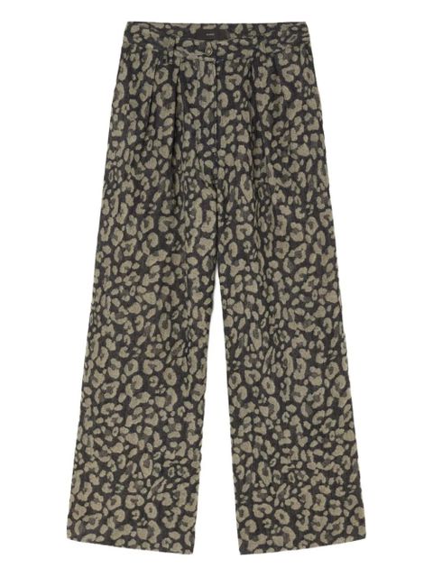 Alanui Seattle pleated leopard-print jeans - Neutrals - zdjęcie produktu nr 1