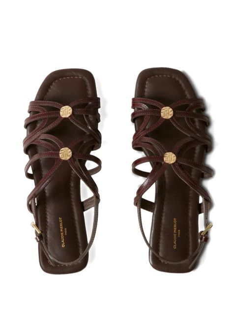 Claudie Pierlot strappy medallion-detail sandals - Brown