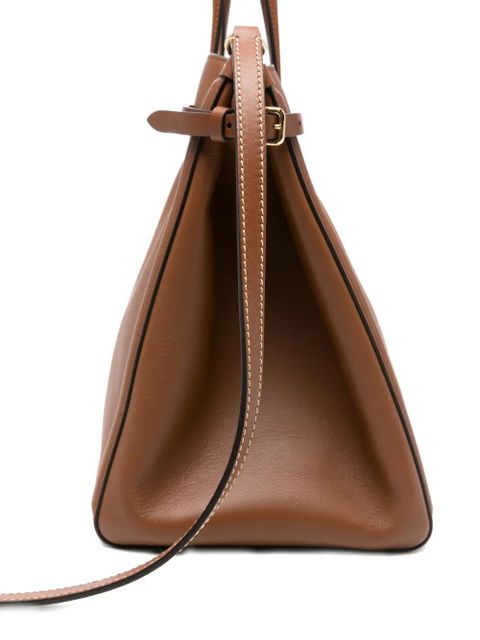 Valentino Garavani Antibes logo topstitch tote bag - Brown