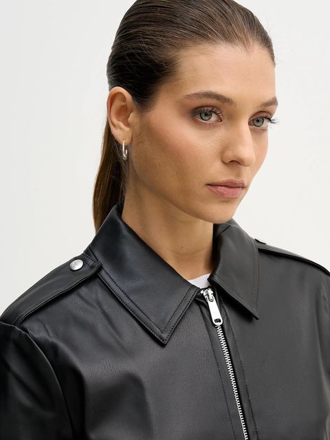 Calvin Klein Jeans kurtka kolor czarny przejściowa LV047E501G - zdjęcie produktu nr 2