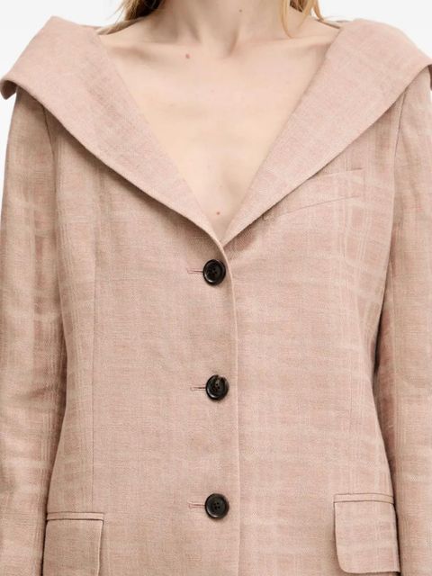 OUR LEGACY dropped-shoulder checked blazer - Neutrals