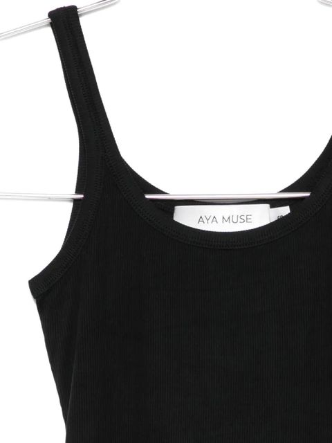 Aya Muse fine-ribbed tank top - Black