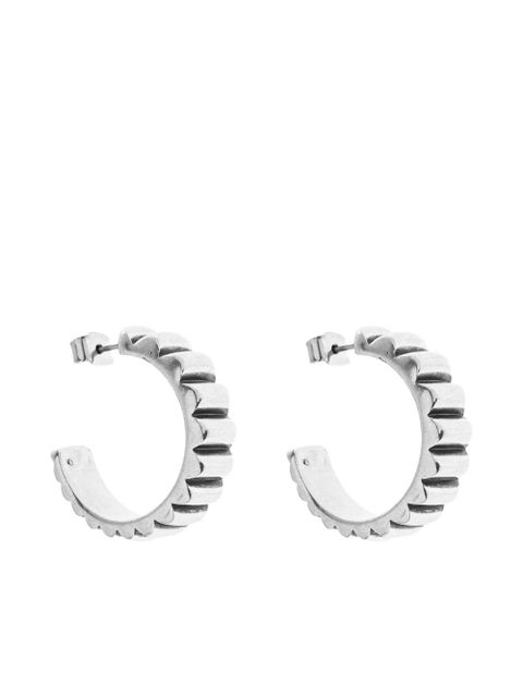 ISABEL MARANT textured hoop earrings - Silver