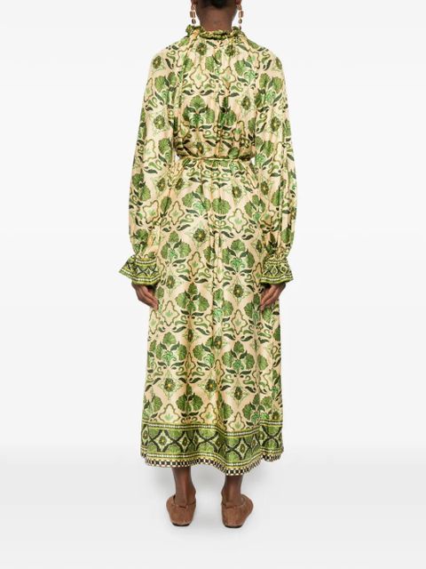 ALEMAIS Cece silk midi dress - Neutrals