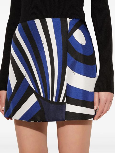 PUCCI iride-print silk skirt - Blue