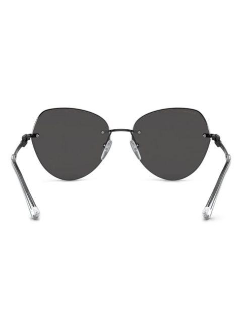 Bvlgari logo-engraved sunglasses - Black