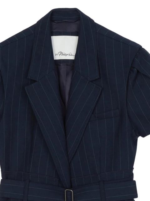 3.1 Phillip Lim pinstripe belted jacket - Blue - zdjęcie produktu nr 2
