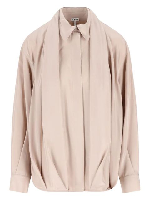 LOEWE draped-collar shirt - Pink - zdjęcie produktu nr 1