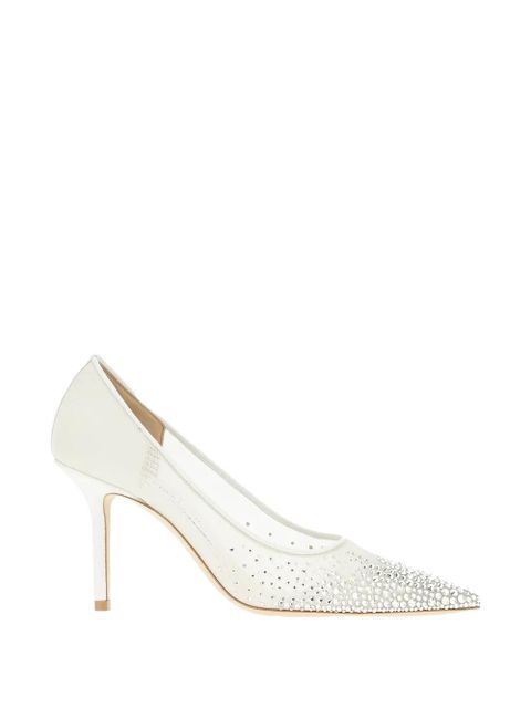 Jimmy Choo Love crystal-embellished pumps - White - zdjęcie produktu nr 1