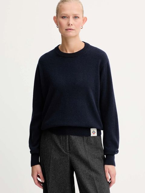 Bally sweter kaszmirowy damski kolor granatowy lekki WKN0BA - zdjęcie produktu nr 1