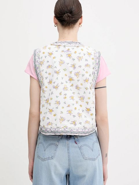 Pepe Jeans bezrękawnik dwustronny damski kolor beżowy przejściowy PL402604