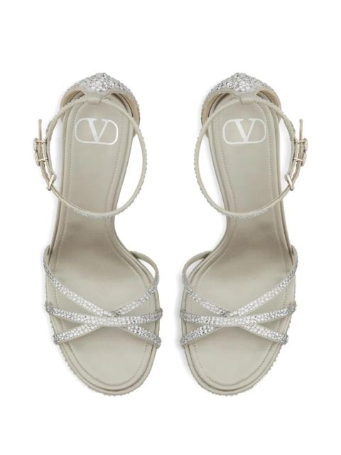 Valentino Garavani 120mm Eveninglam platform sandals - Silver