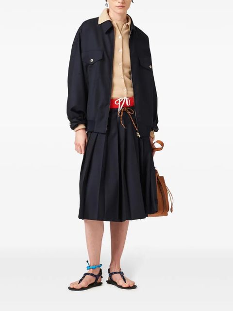 Miu Miu pleated midi skirt - Blue