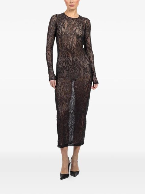 WARDROBE.NYC lace midi dress - Black - zdjęcie produktu nr 1