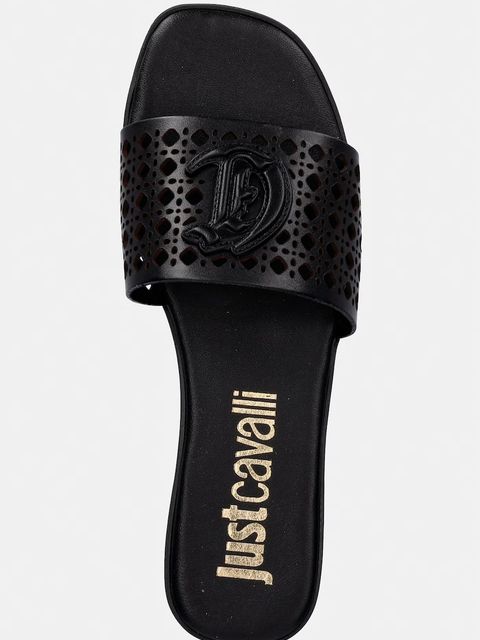 Just Cavalli klapki skórzane