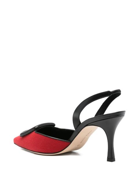 Manolo Blahnik 70mm leather heeled pumps - Red