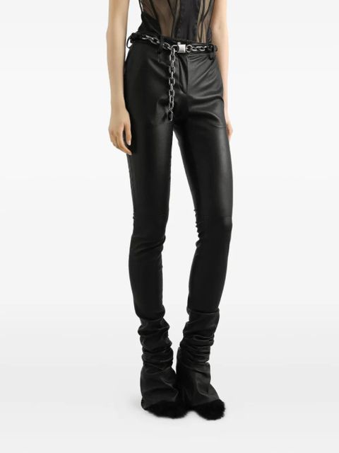 Dolce & Gabbana leather trousers - Black