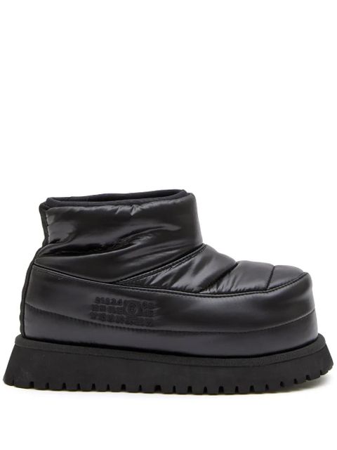 MM6 Maison Margiela logo-embossed après ski boots - Black - zdjęcie produktu nr 1