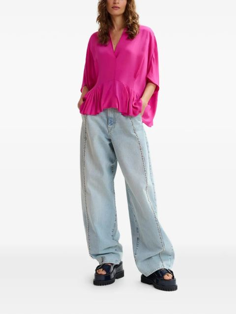 Essentiel Antwerp ruffled-hem blouse - Pink - zdjęcie produktu nr 2