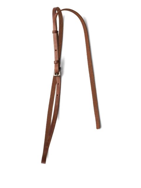 Prada leather buckle belt - Brown