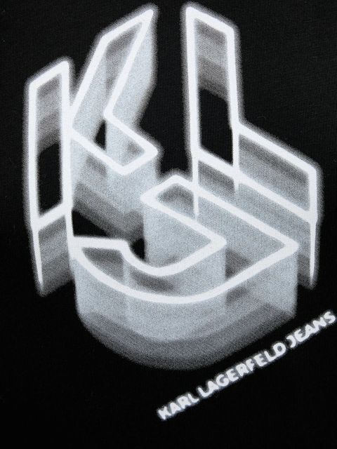 Karl Lagerfeld Jeans t-shirt bawełniany damski kolor czarny A4W17005