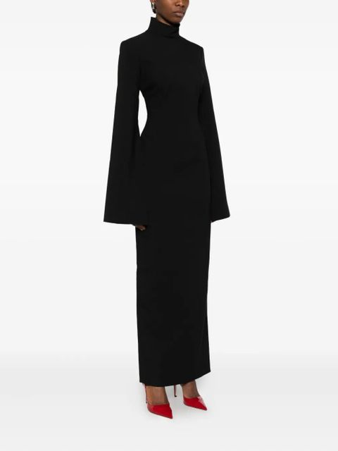 Solace London Josefine long-sleeve maxi dress - Black
