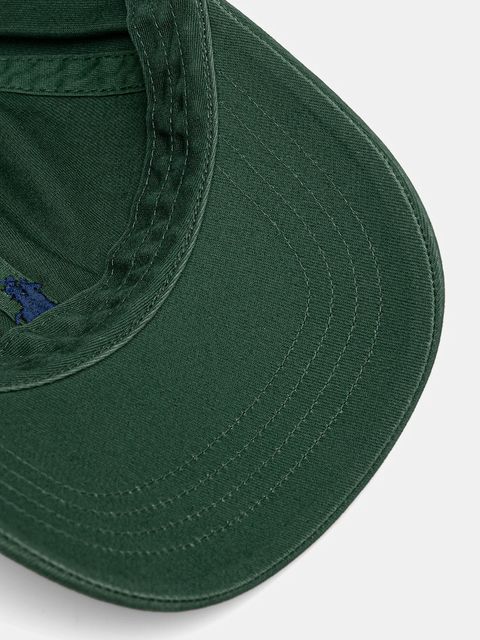 Polo Ralph Lauren czapka z daszkiem bawełniana kolor zielony gładka 211912843 - zdjęcie produktu nr 2
