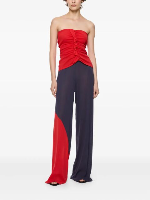 Paris Georgia ruffled strapless top - Red - zdjęcie produktu nr 2