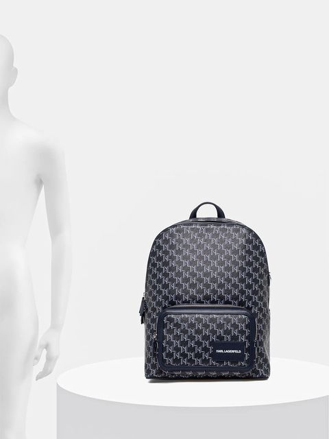 Karl Lagerfeld plecak K/VOYAGE kolor granatowy duży wzorzysty A1W30188