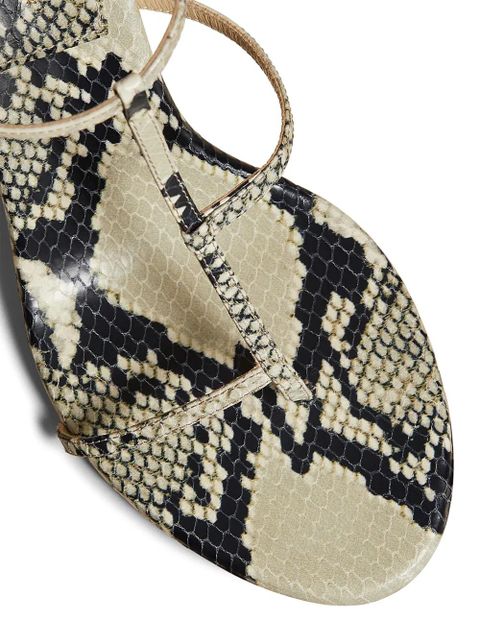 KHAITE The Jones 75mm leather sandals - Neutrals