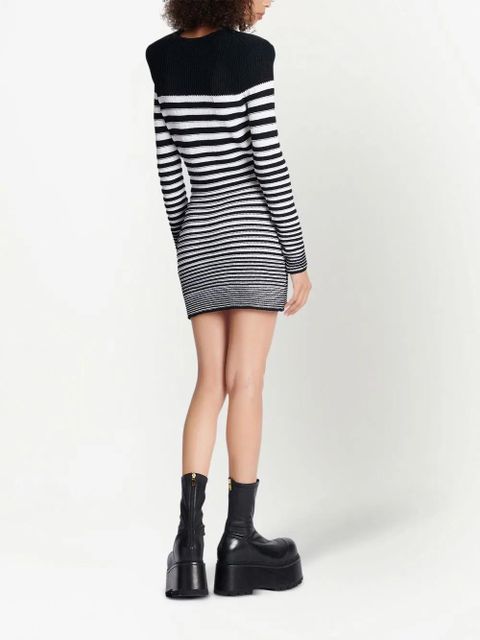 Balmain button-detail mini dress - Black